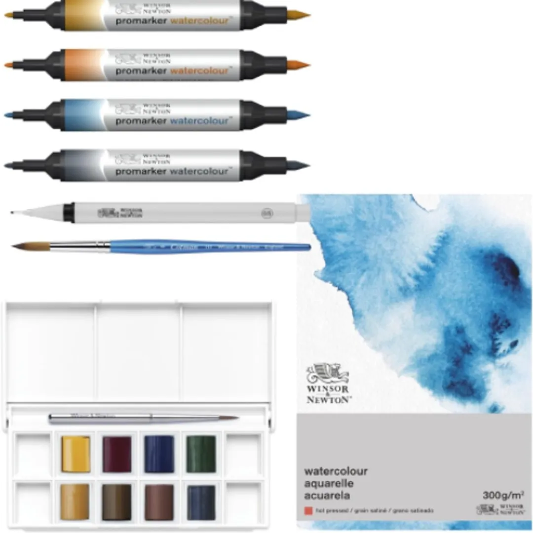 Winsor & Newton Mixed Media Urban Sketching Set 16-delig