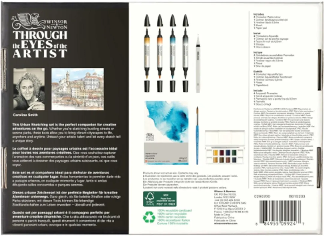Winsor & Newton Mixed Media Urban Sketching Set 16-delig