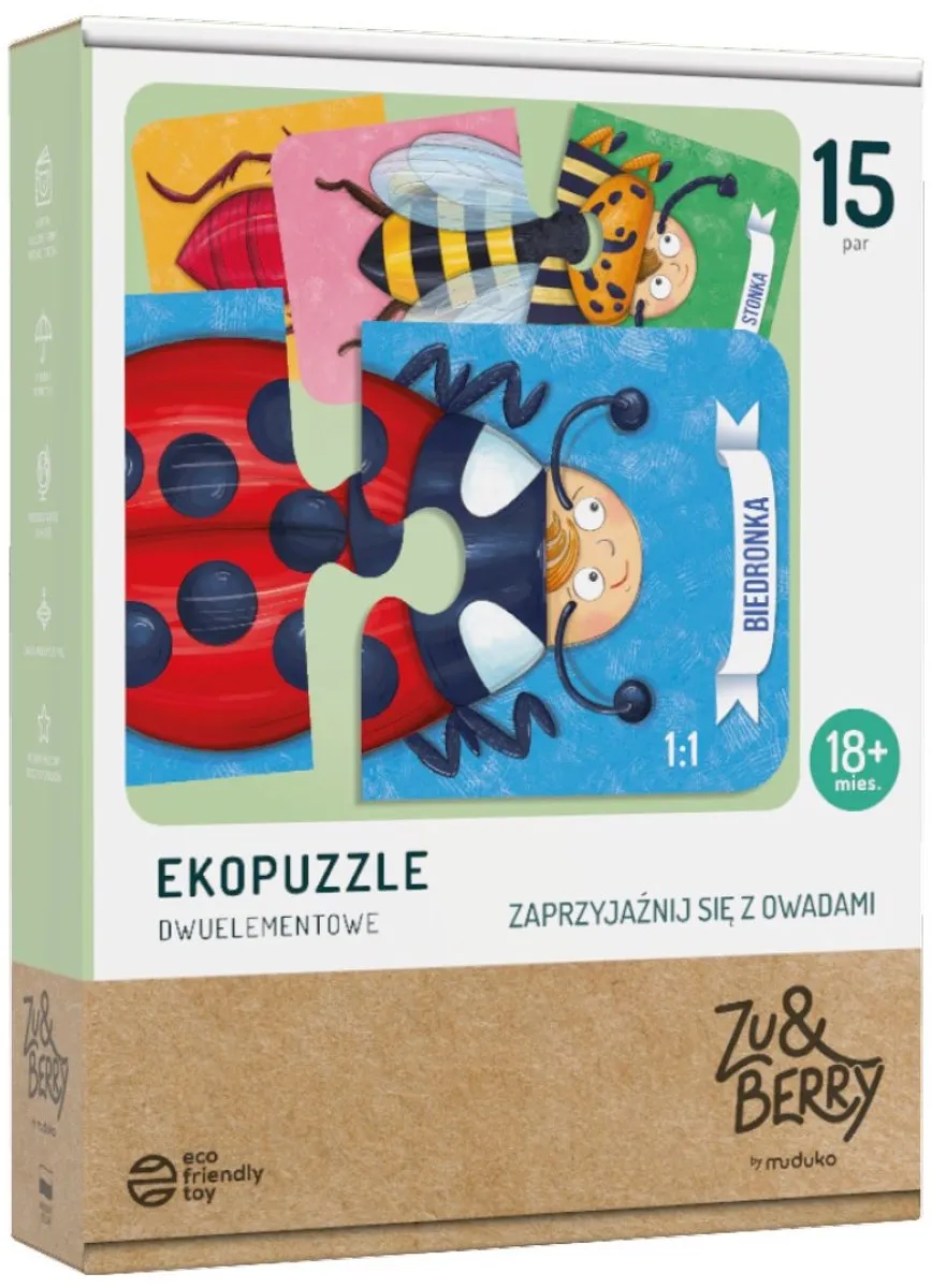 Trefl Ecopuzzle Insecten 15 Stuks