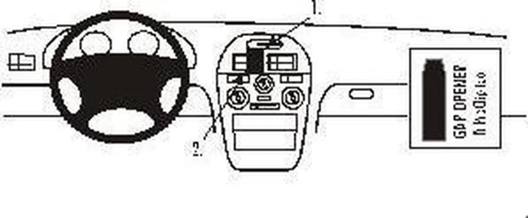 Brodit ProClip 852295 Telefoonhouder - Mitsubishi Carisma 1996-1998 - Zwart