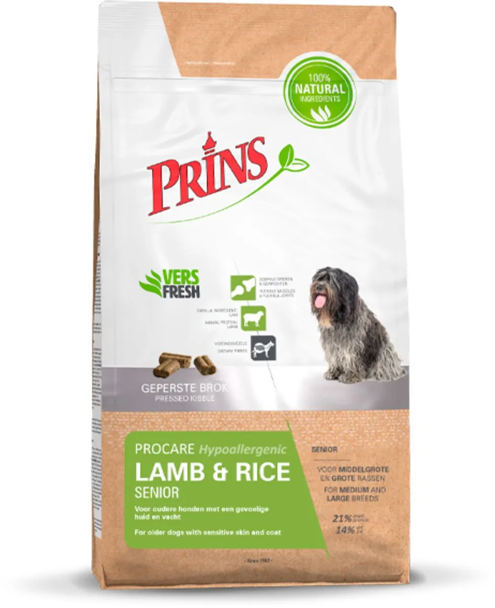 Prins ProCare Lamb & Rice Senior Hondenvoer 15kg