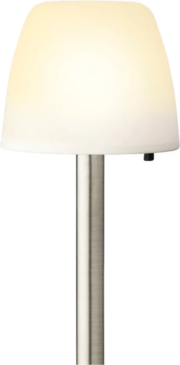 Lumineo Solar Tuinlampen Set - 4 Stuks 28cm - Zilver