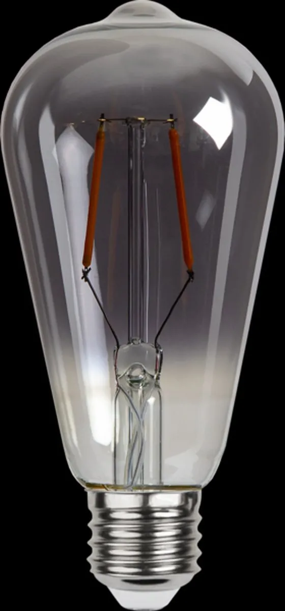 Star Trading Druppel Edison Lamp E27 1.8W - Rookglas - afbeelding 6 van 6