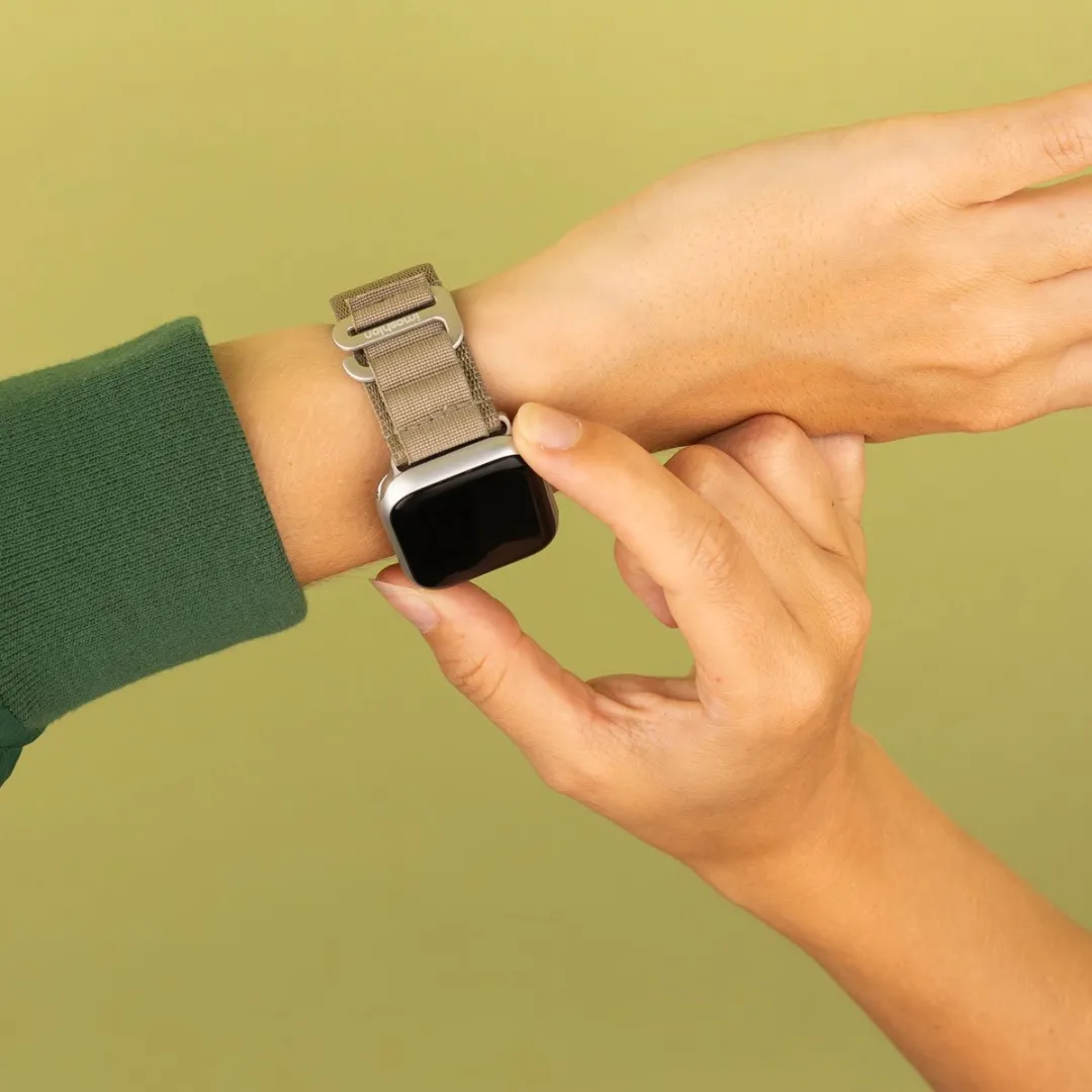 Imoshion Nylon Bandje Apple Watch 42mm - Olijfgroen