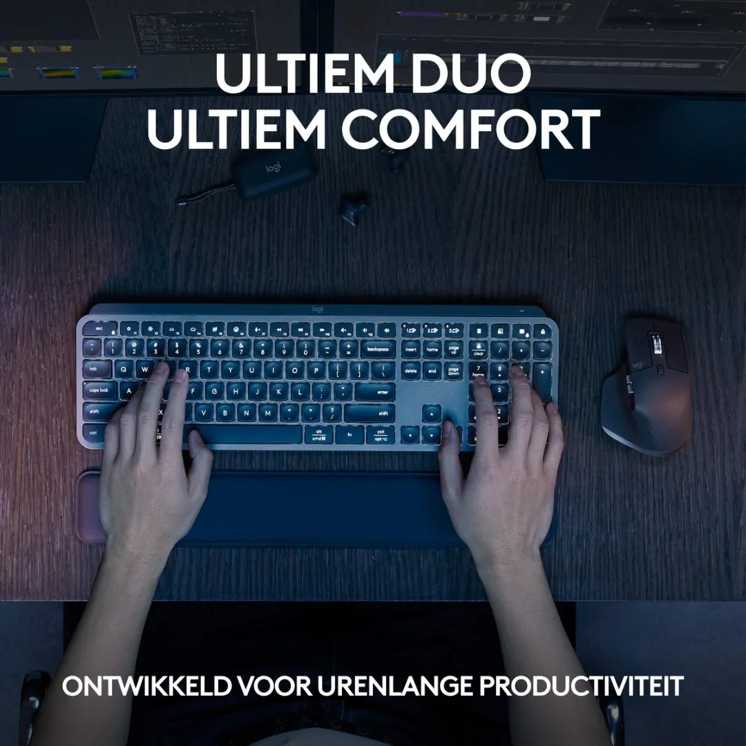Logitech MX Keys S Combo - Draadloos Toetsenbord & Muis - Zwart