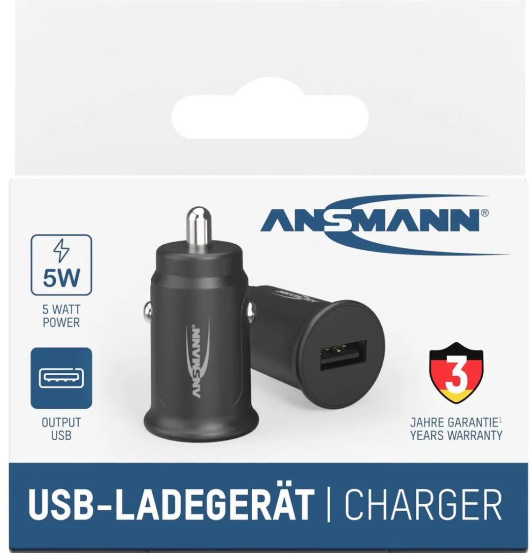 Ansmann InCar CC105 USB-oplader 5W - Zwart