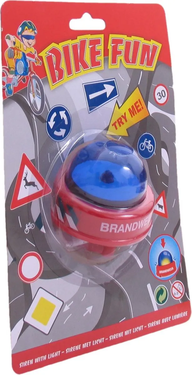 Johntoy Brandweer Sirene Kinderfiets Jongens - Rood/Wit