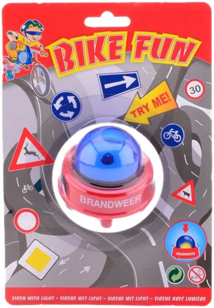 Johntoy Brandweer Sirene Kinderfiets Jongens - Rood/Wit