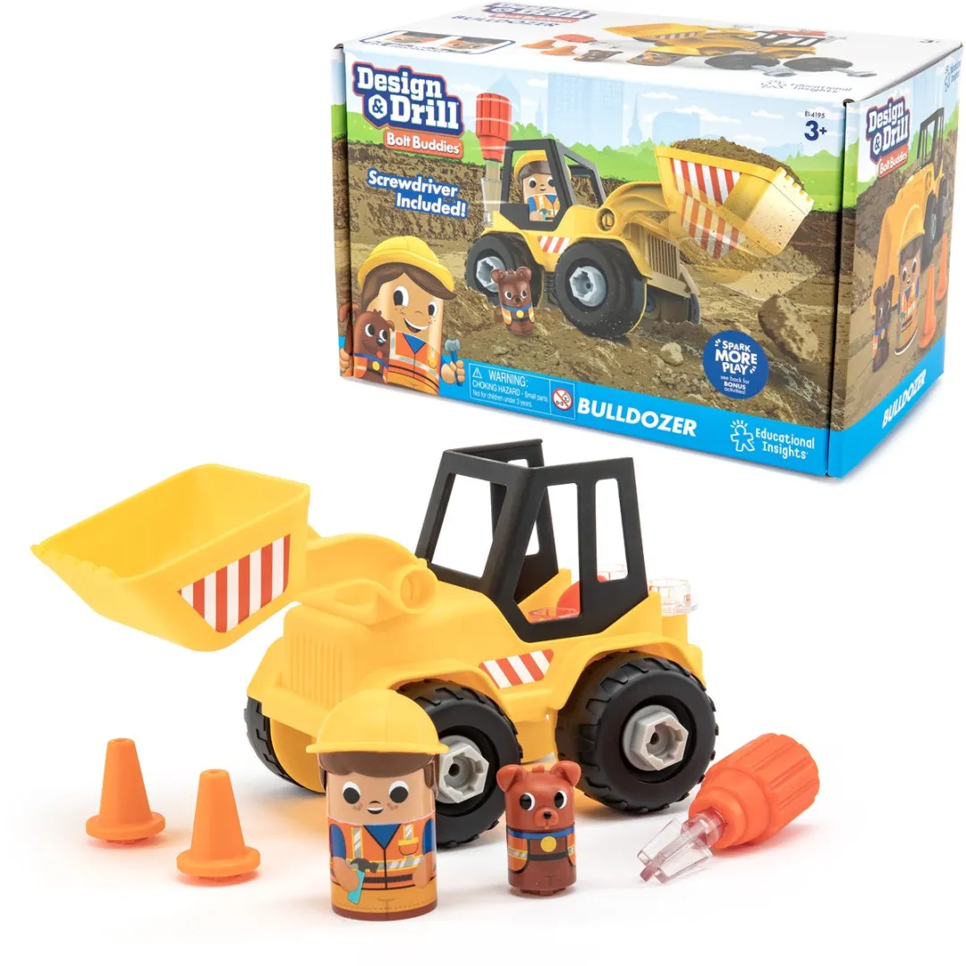 Learning Resources Design & Drill Bolt Buddies Bulldozer