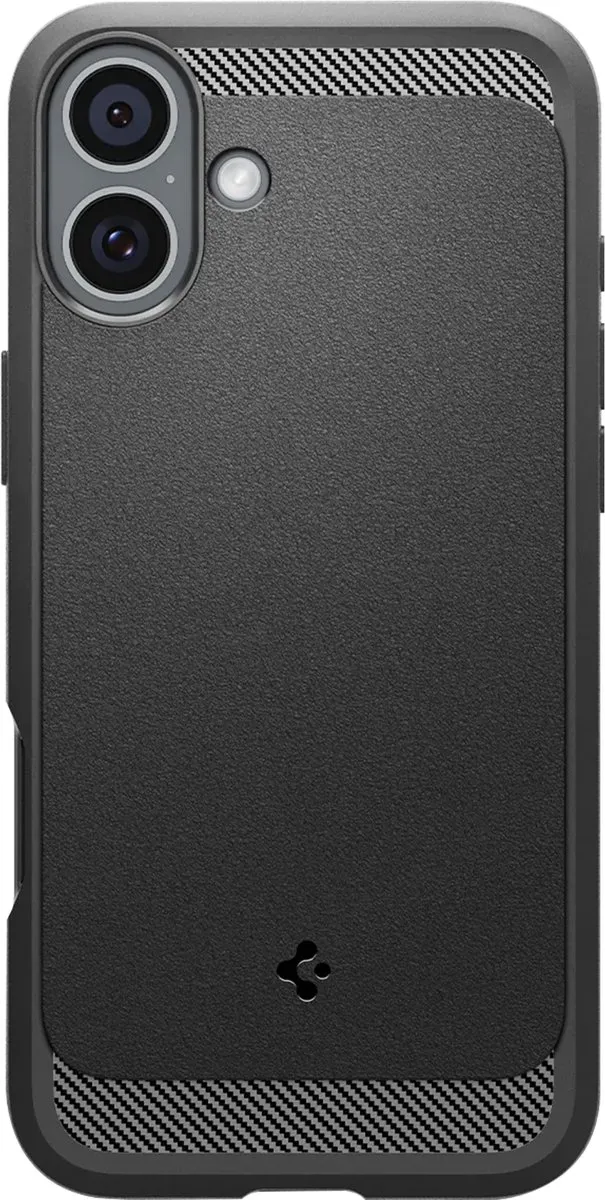 Spigen Rugged Armor MagFit ACS08214 Hoesje - iPhone 16 - Zwart