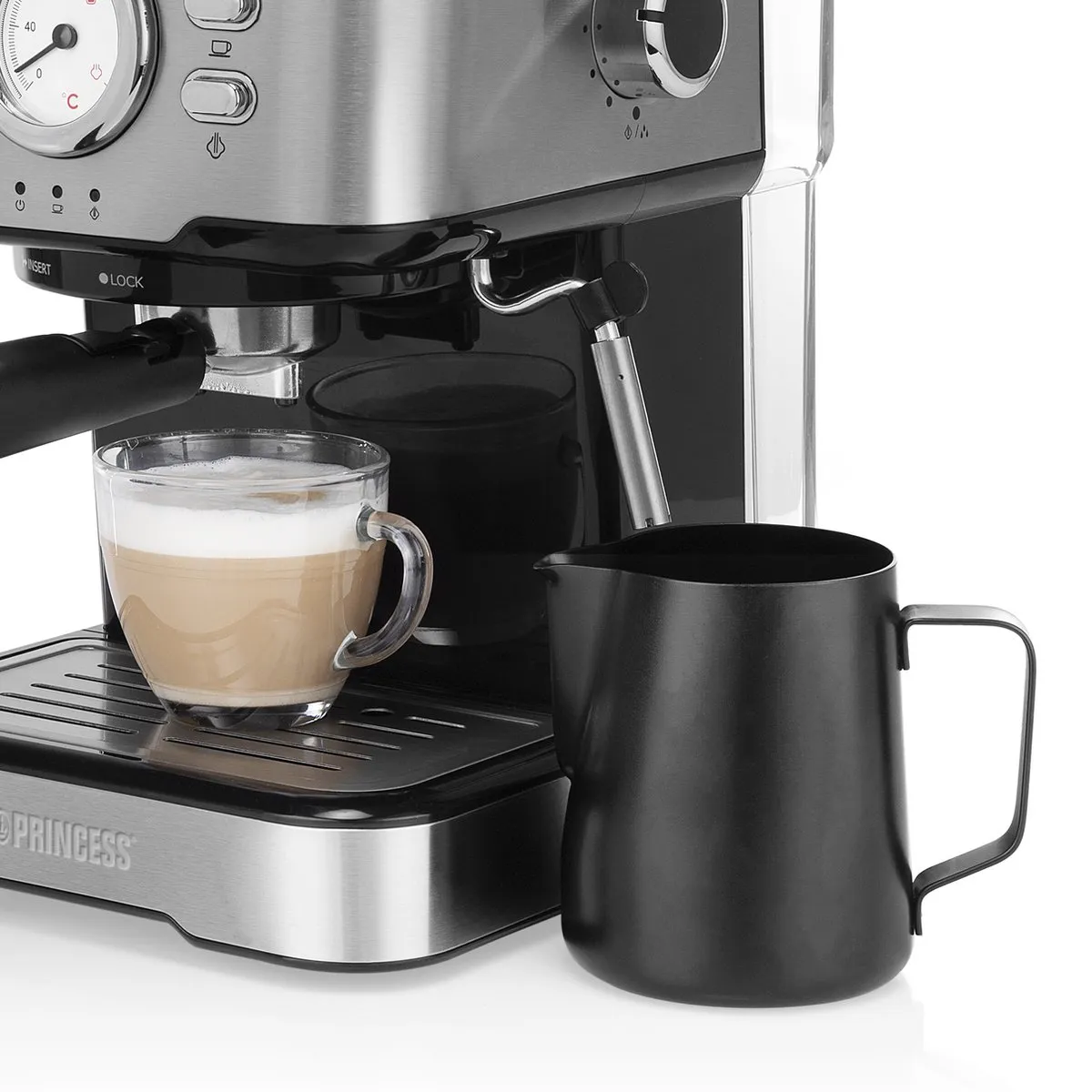 Princess 249415 Koffiezetapparaat Espresso - 2 Kopjes - 1,5L - Zilver