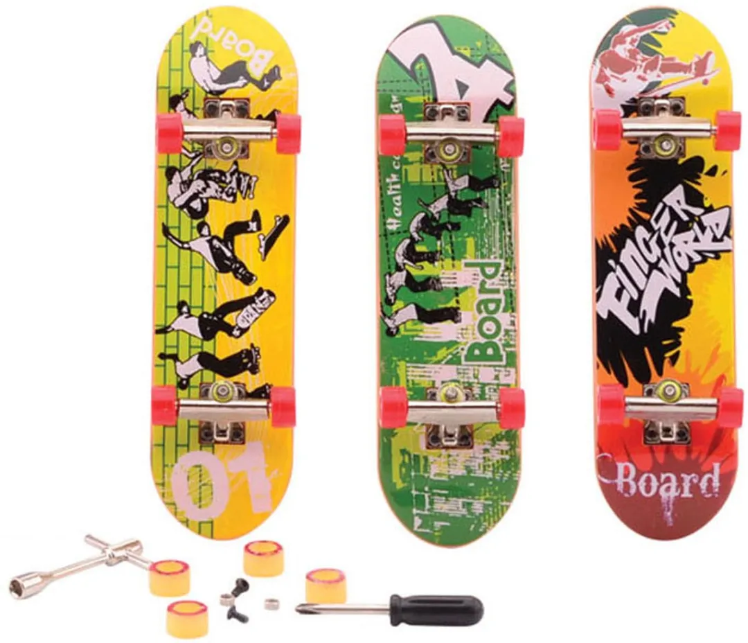 Johntoy Vinger Skateboard - Bonte kleuren