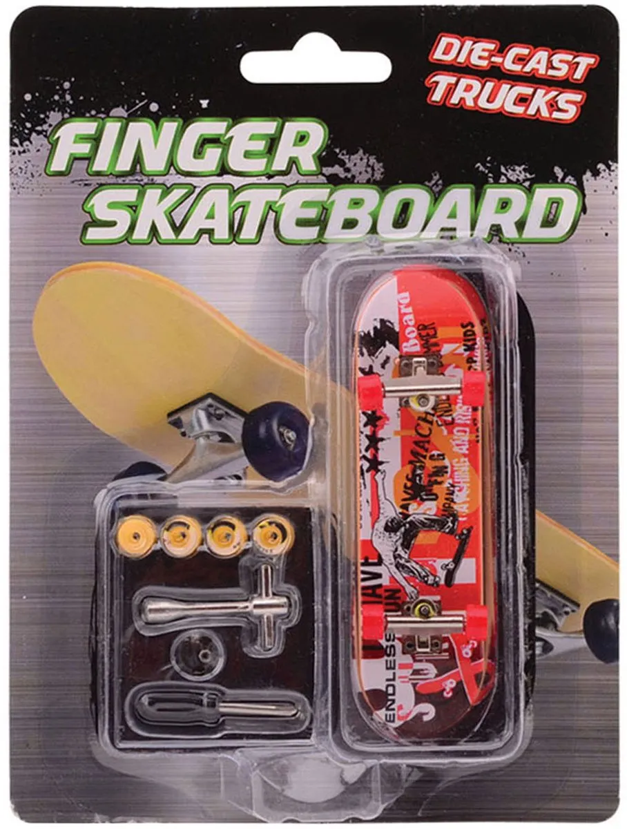 Johntoy Vinger Skateboard - Bonte kleuren