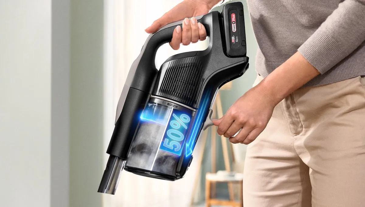 Bosch Unlimited 10 BBS1041GQC Steelstofzuiger - Grijs/Crème
