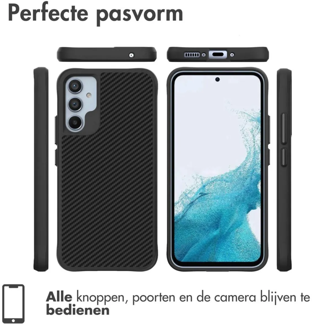 Imoshion Hybrid Carbon Hoesje Samsung Galaxy A34 5G - Zwart
