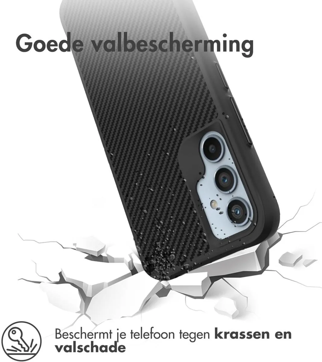 Imoshion Hybrid Carbon Hoesje Samsung Galaxy A34 5G - Zwart