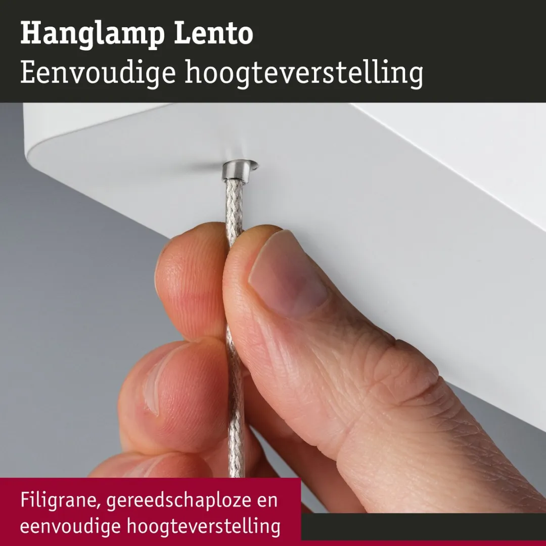 Paulmann Lento LED Hanglamp 42W - Wit Mat - Dimbaar