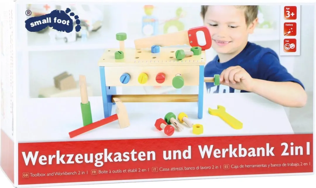 Small Foot Toolbox & Werkbank 2-in-1 Multicolor