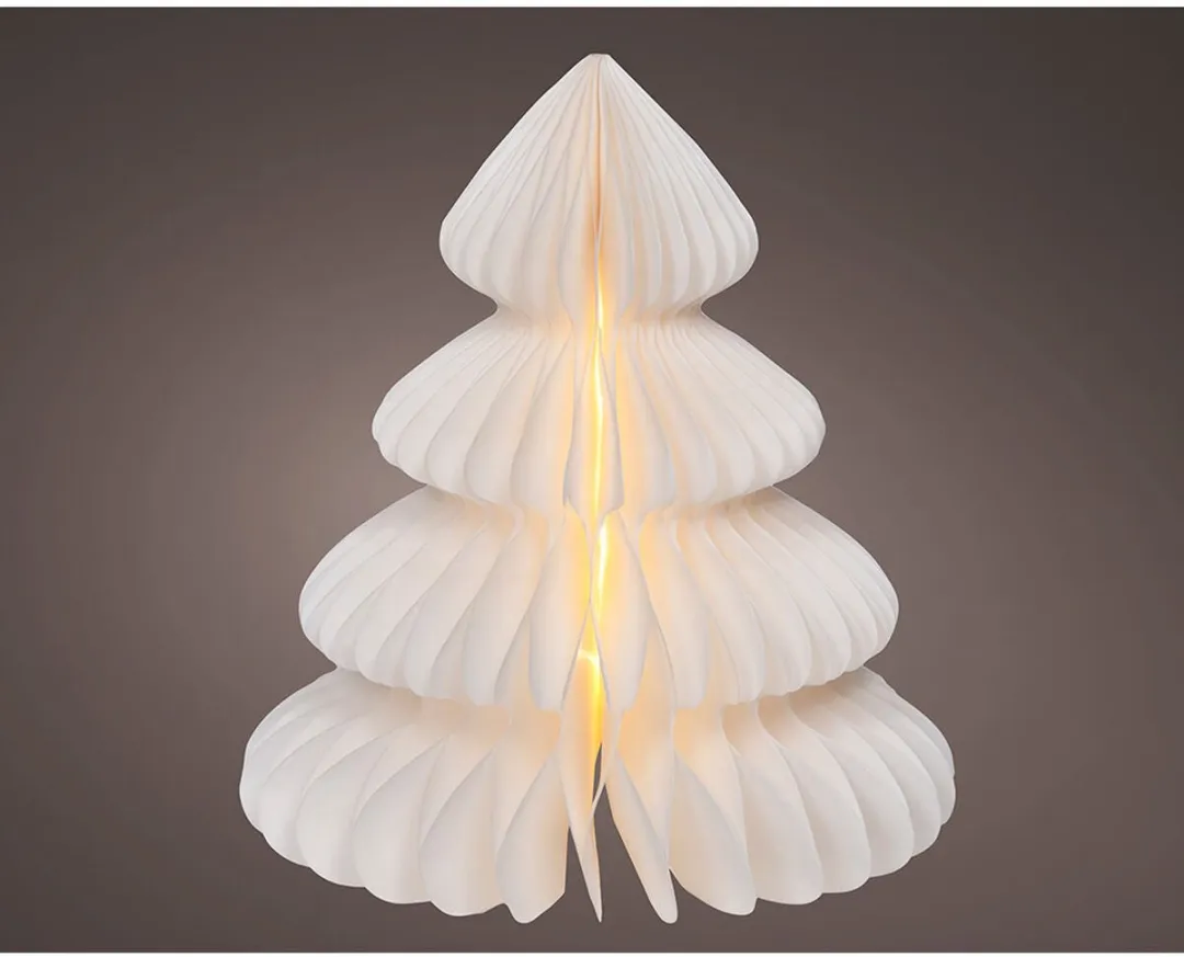 Lumineo White Christmas Tree - Ø24x28cm