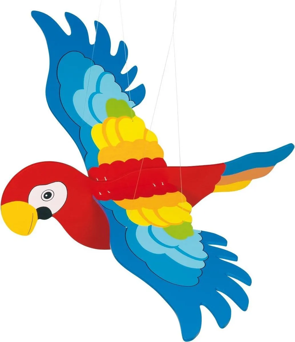 Goki Zweeffiguur Papegaai 65cm