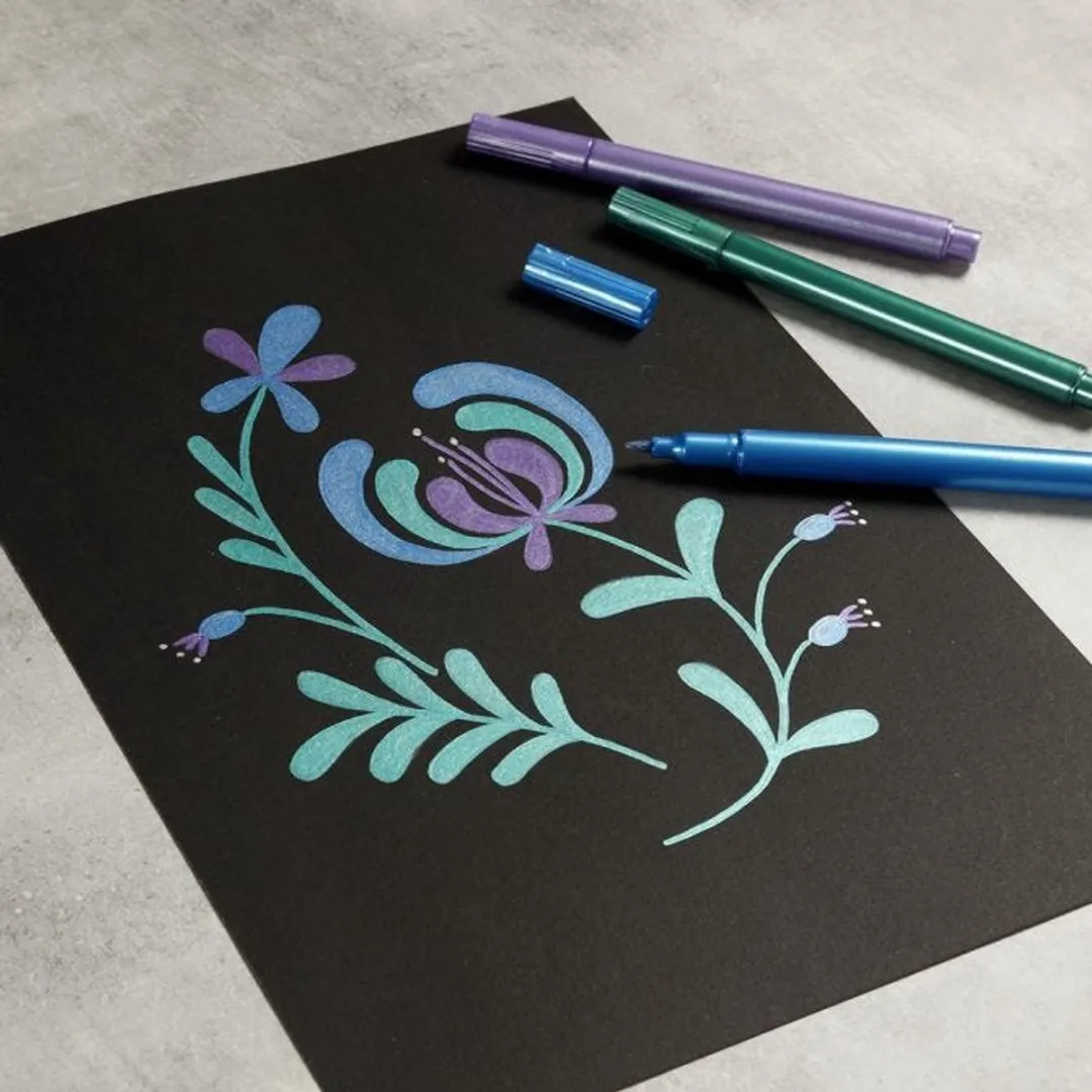 Creativ Company Metallic Markers - 12 Stuks Divers