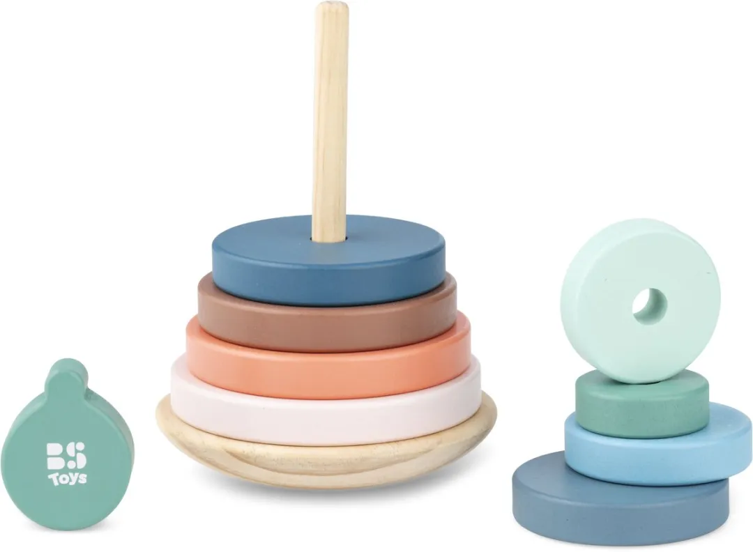 BS Toys Stapelringen GA544 - Houten Educatief Speelgoed - Meerkleurig