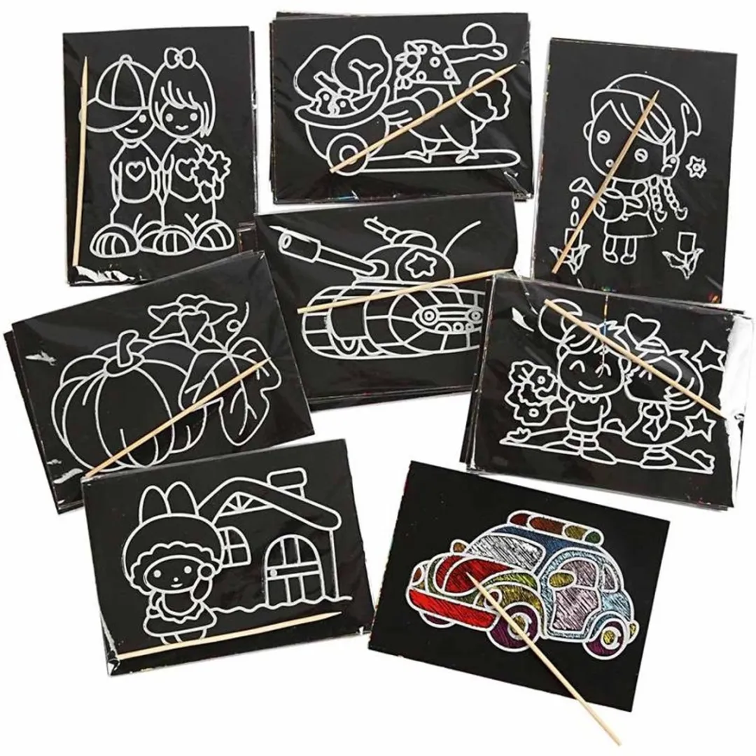 Creativ Company Creotime Krasplaatjes 9x12cm - 100 Assorti - 96 Stuks