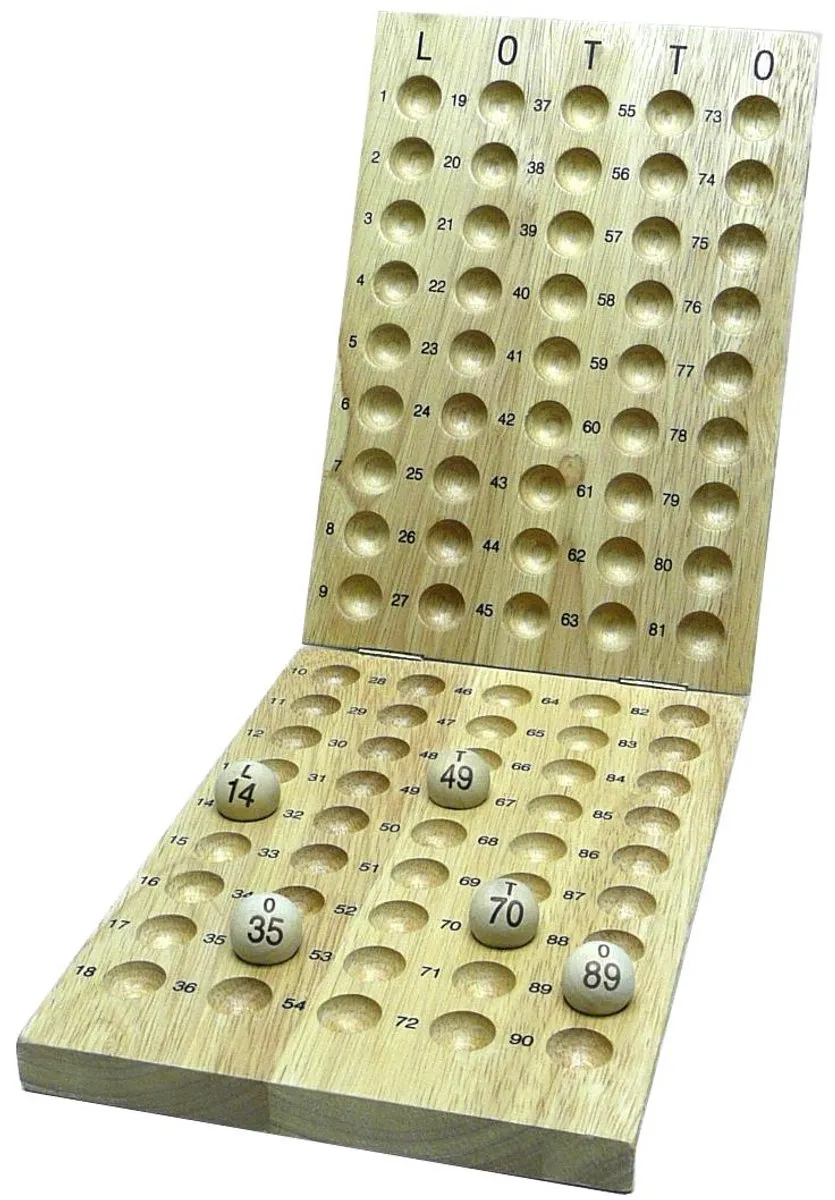 HOT Sports + Toys houten Lotto controlebord voor 90 ballen 25 mm.