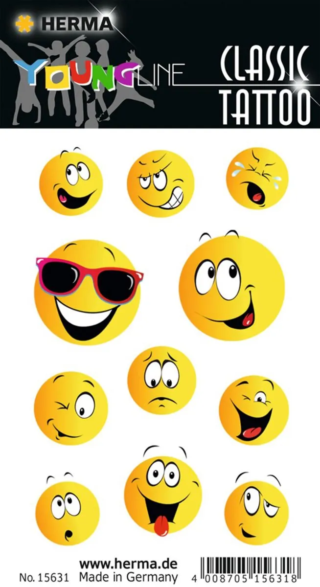 Herma Sticker Vrolijk Gezichtje Geel