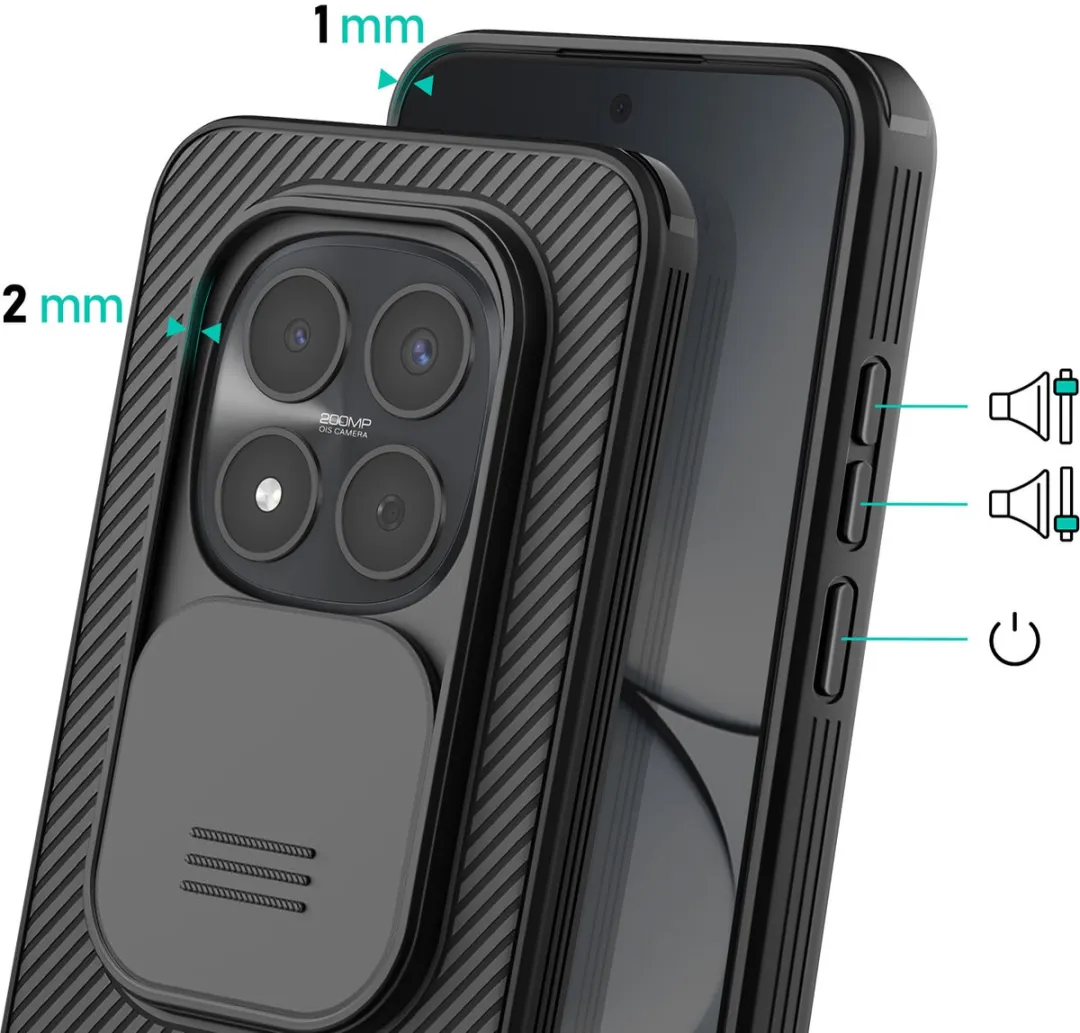 Nillkin CamShield Pro Hoesje Xiaomi Redmi Note 15 Pro 5G - Zwart