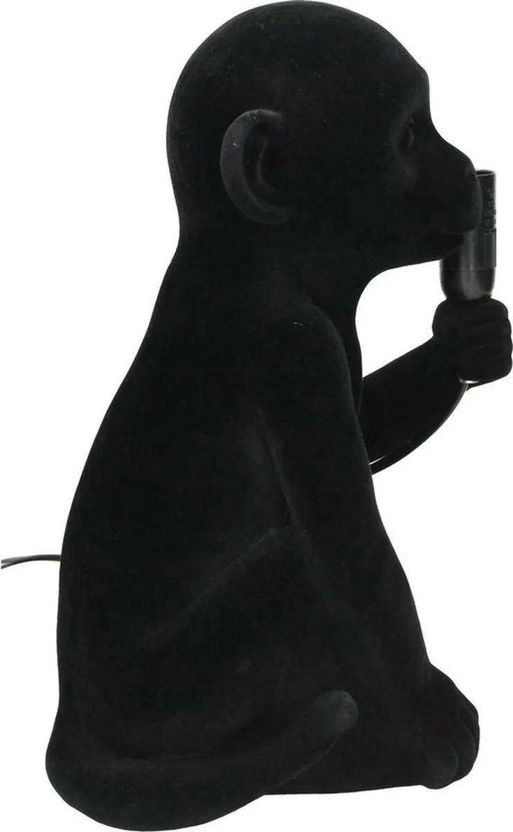 BRIO Aap Tafellamp - Polyresin - Zwart