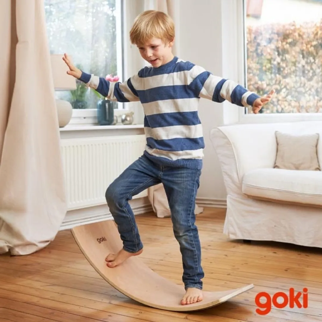 Goki WAVE Balanceerbord 84x29,5cm - Hout - 2+