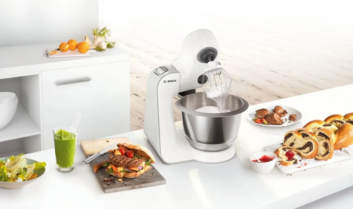 Bosch MUM58231 Keukenmachine 1000W - 7 Snelheden - 3,9L - Wit/Zilver