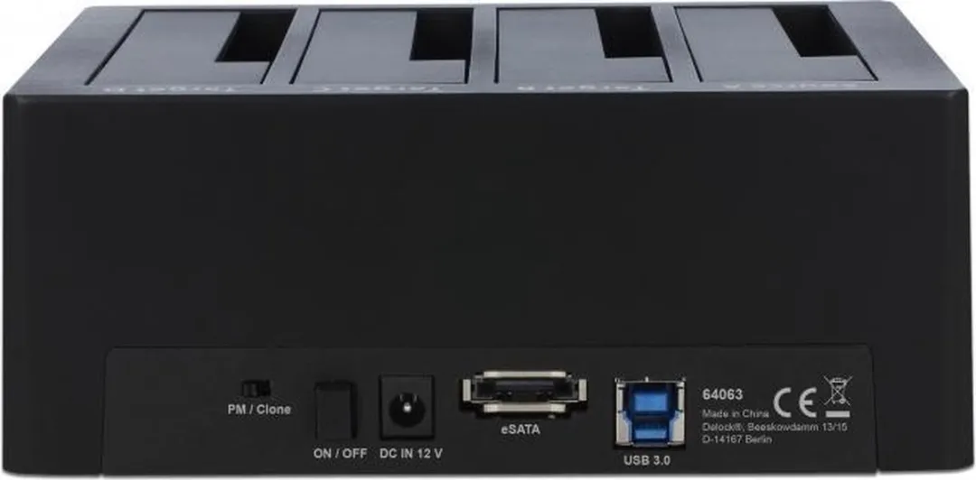 Delock 64063 USB 3.0 Basisstation Opslagstations - Zwart