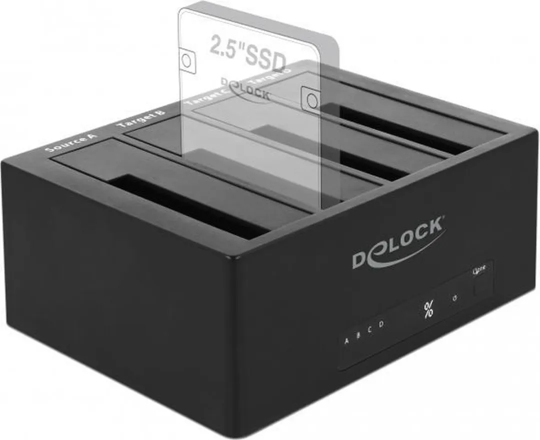 Delock 64063 USB 3.0 Basisstation Opslagstations - Zwart
