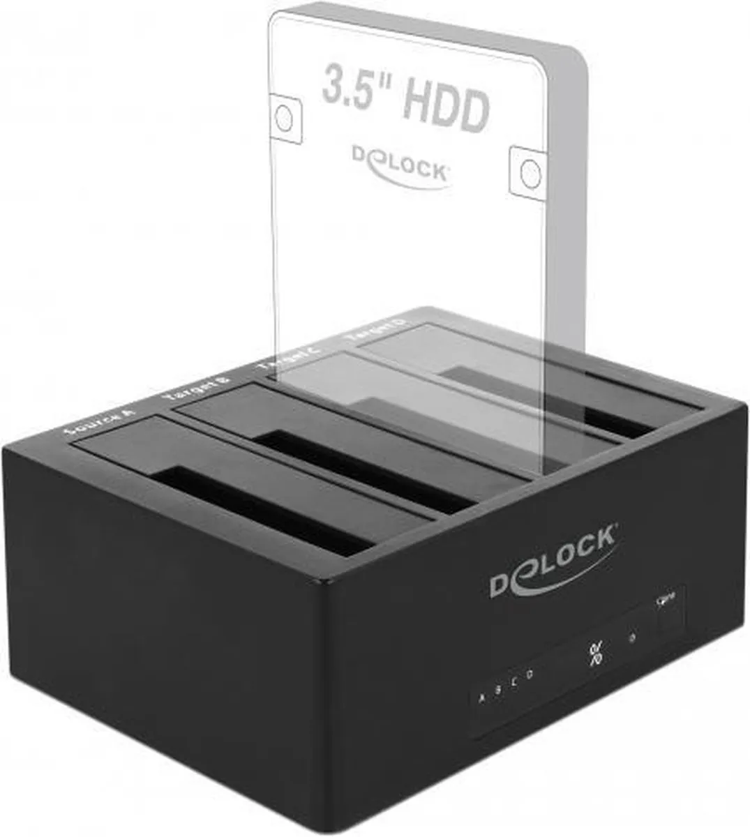 Delock 64063 USB 3.0 Basisstation Opslagstations - Zwart