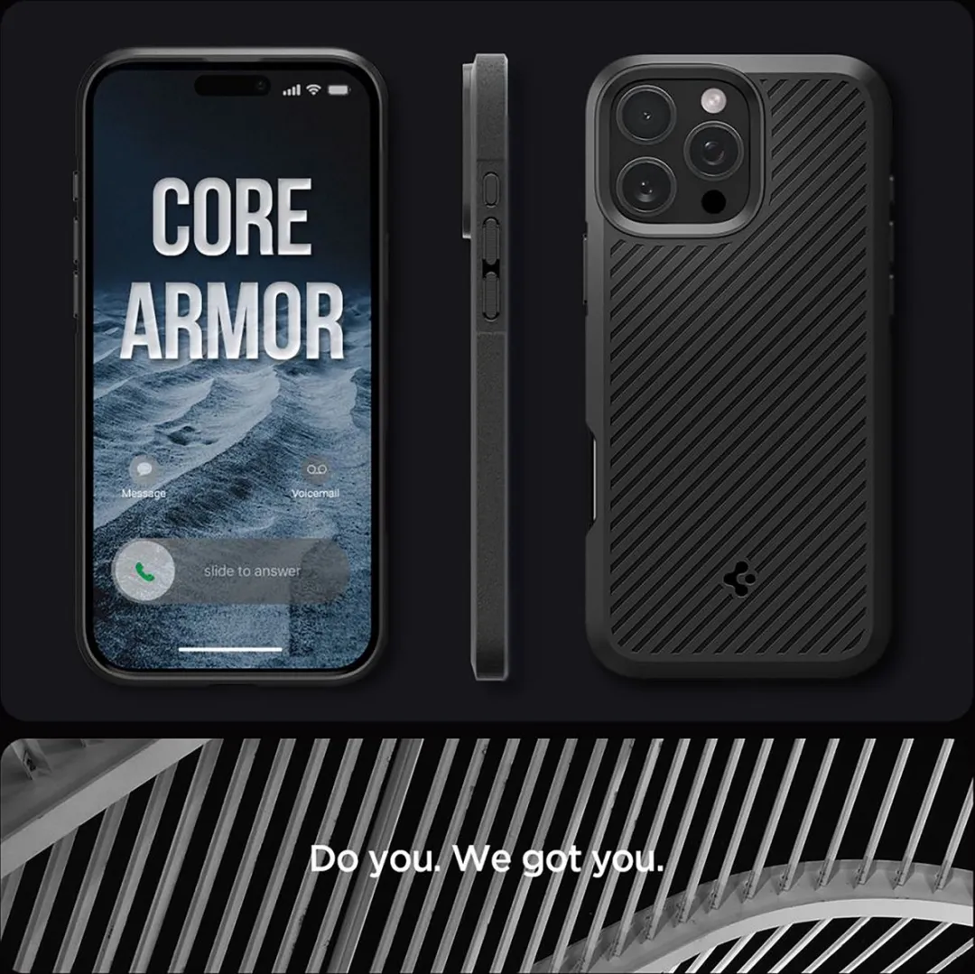 Spigen Core Armor ACS08023 Hoesje - iPhone 16 Pro Max - Zwart