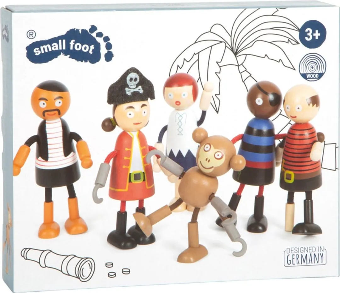 Small Foot Houten Piraat Buigbare Poppetjes