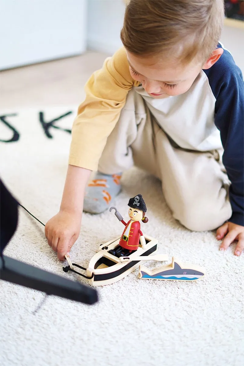 Small Foot Houten Piraat Buigbare Poppetjes - 6 Stuks
