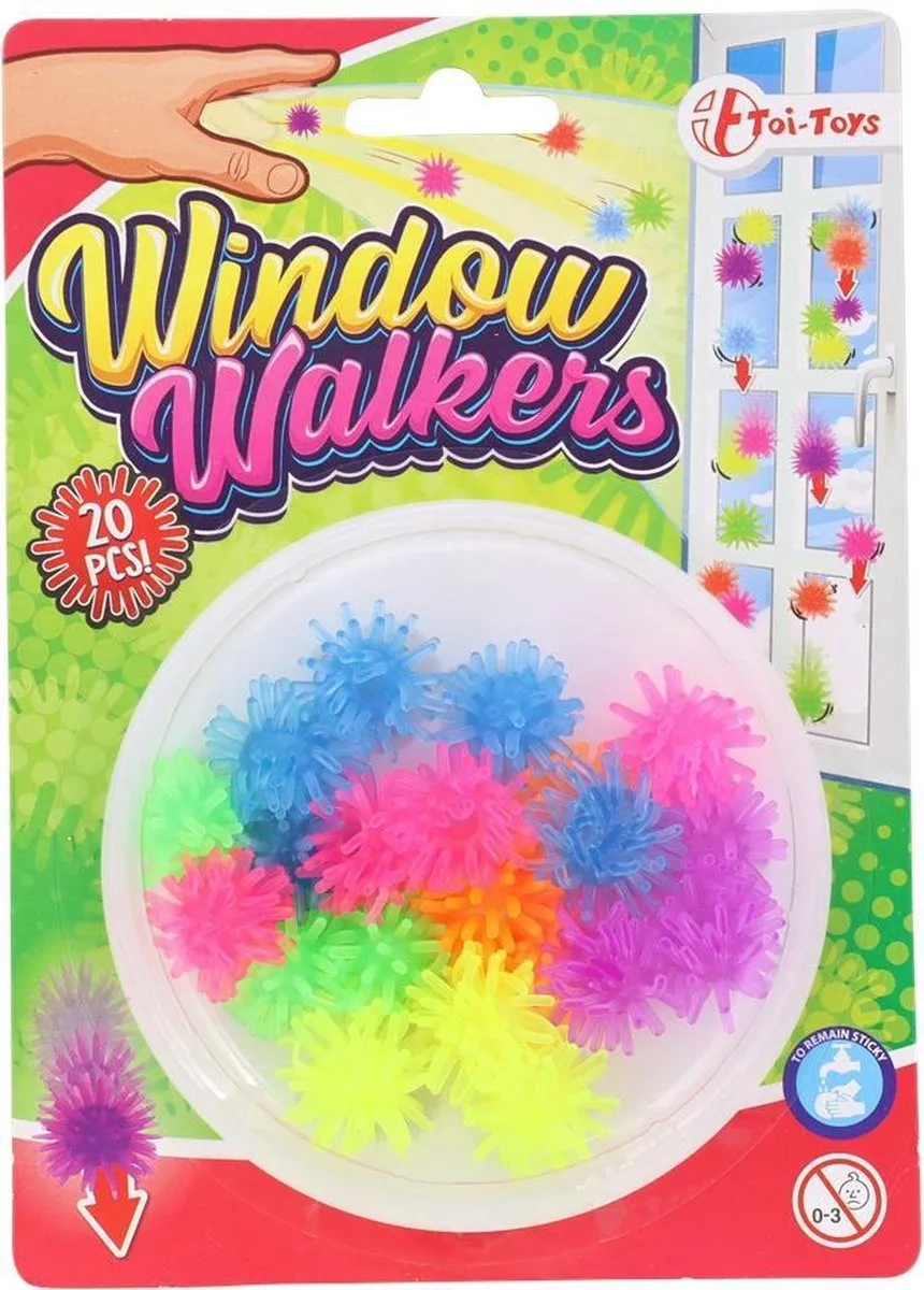 ToiToys - Raamkruipers - 20 stuks - Kleurrijk - Raamkruiper - Kinderspeelgoed