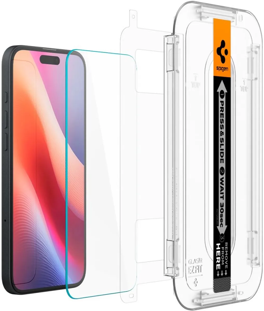Spigen iPhone 15 Screenprotector AGL06903 - 2 Stuks