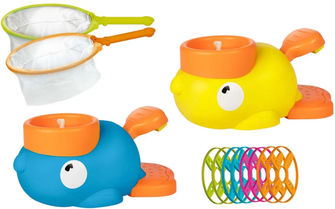 Toi-Toys Duck Van Vliegende Schijven - 1 Eend + 8 Ringen + 2 Netjes