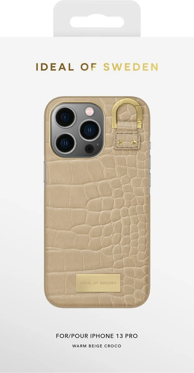 iDeal of Sweden Fashion Case Atelier iPhone 13 Pro Warm Beige Croco - afbeelding 4 van 4