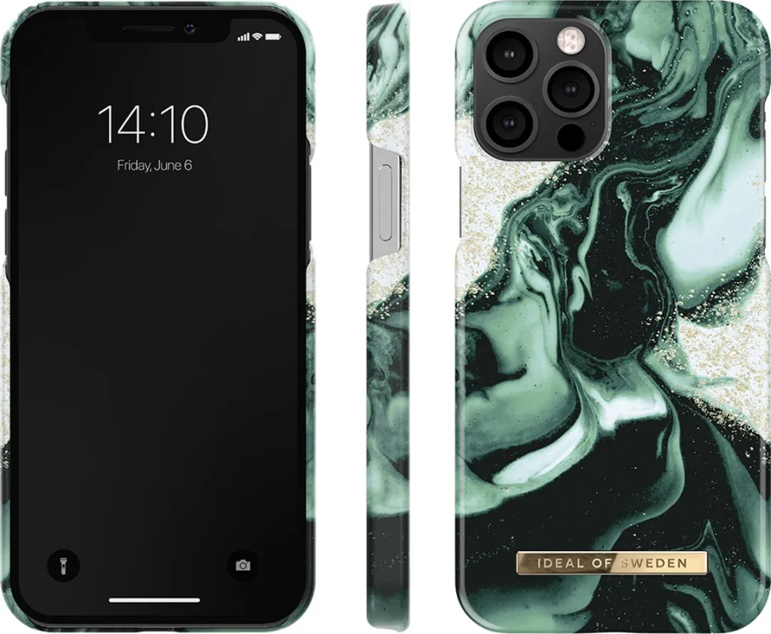 iDeal of Sweden iPhone 14/13 Backcover - Golden Olive Marble