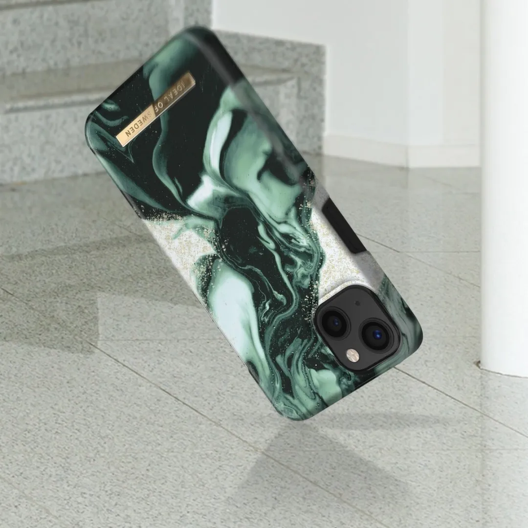iDeal of Sweden iPhone 14/13 Backcover - Golden Olive Marble