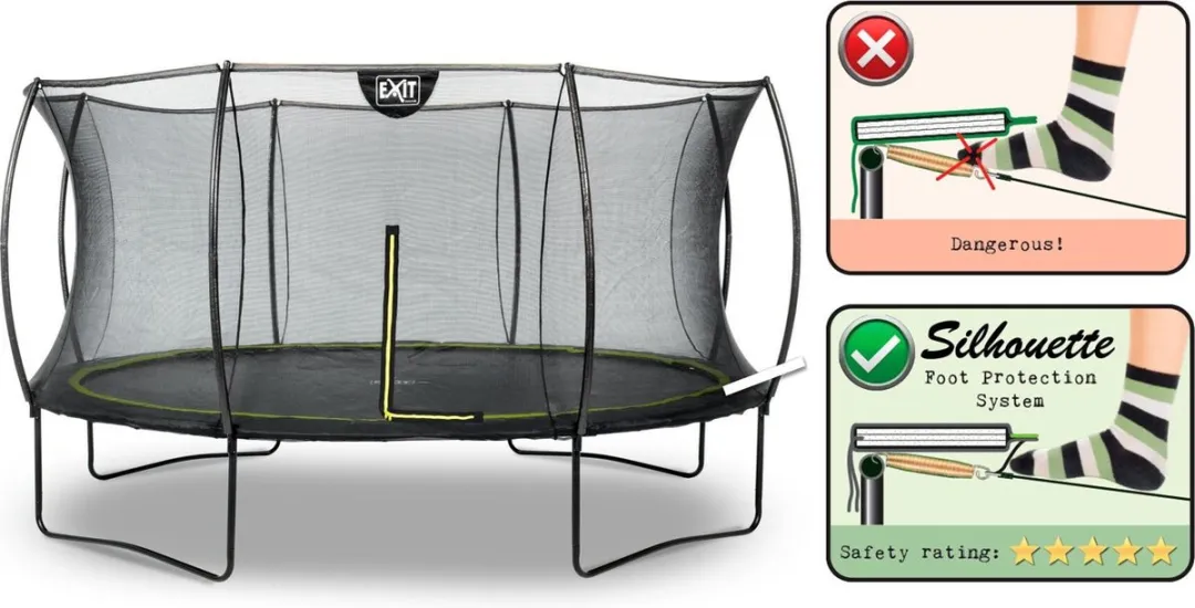 EXIT Silhouette Trampoline Ø427cm - Zwart