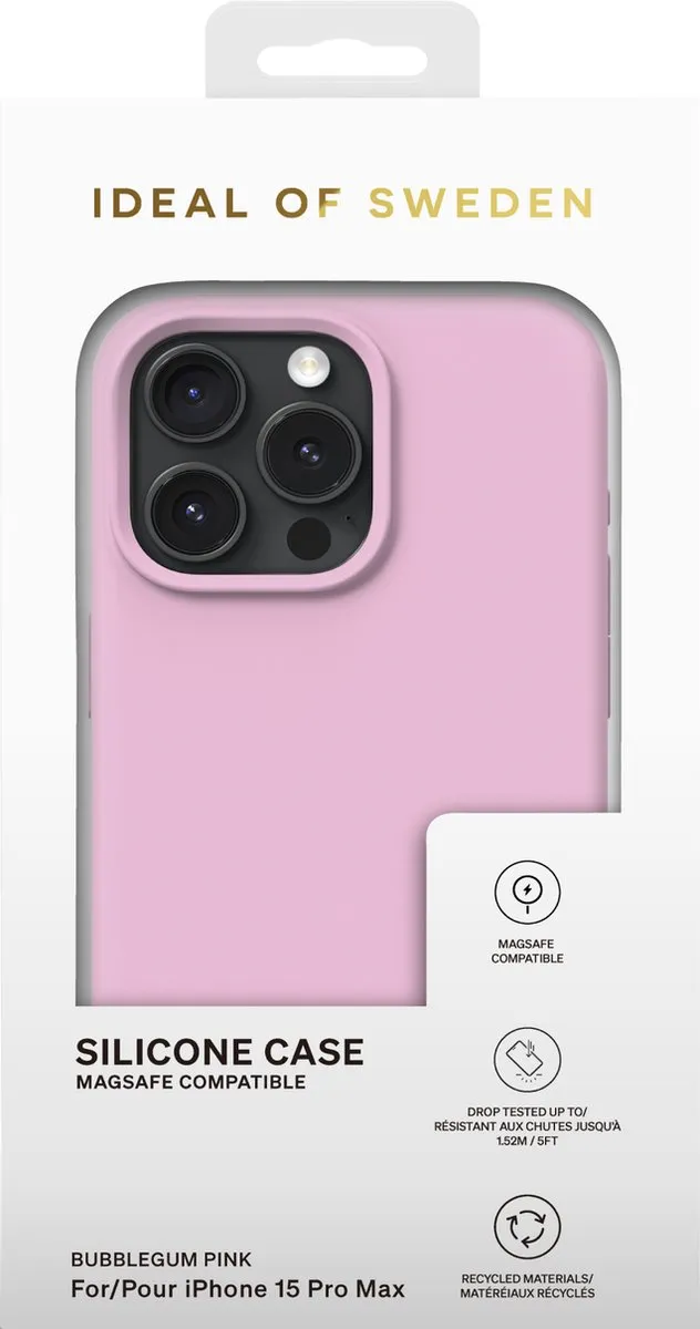 iDeal of Sweden Silicone Case MagSafe iPhone 15 Pro Max - Roze