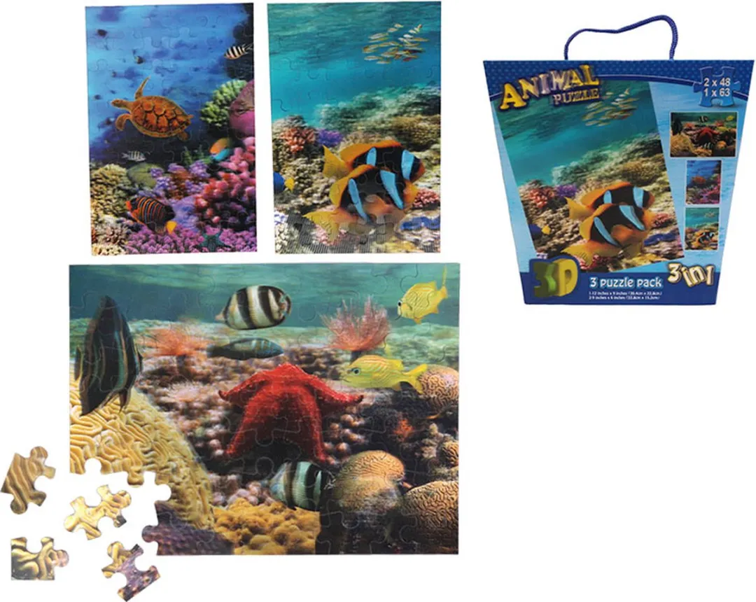 PIA Soft Toys 3D Puzzel Tropische Zeedieren