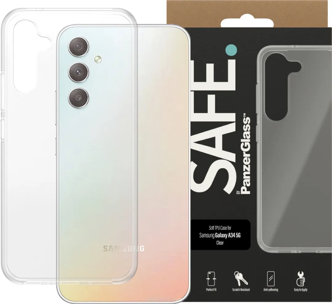 PanzerGlass SAFE95465 Hoesje Samsung Galaxy A34 5G - Transparant - afbeelding 3 van 4
