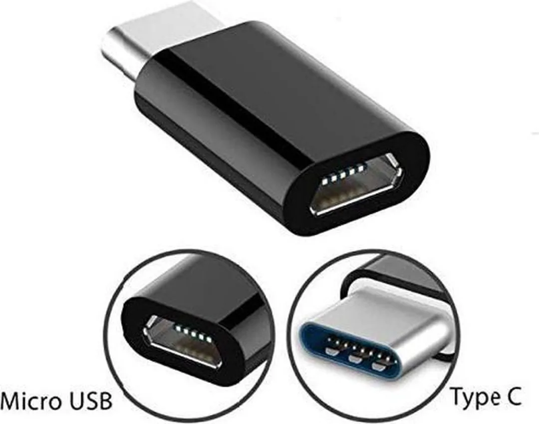 NÖRDIC MIUSB-C Micro-USB naar USB-C Adapter - Zilver